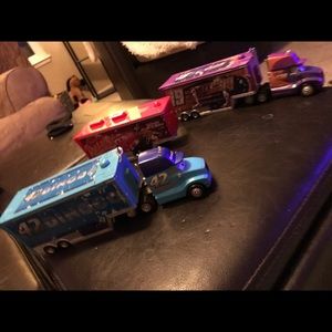 Lightning McQueen, Dinoco , octane gain truck and trailer !!